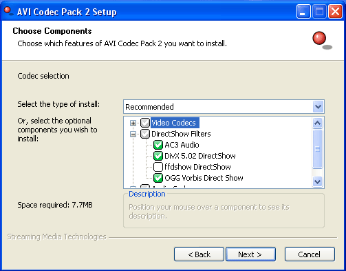 Avi Codec Pack + Screenshot